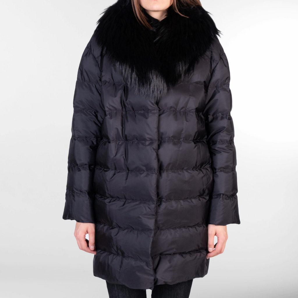 RRP £ 2220 Brand New With Tags PRADA Piumino Womens Black Down Jacket