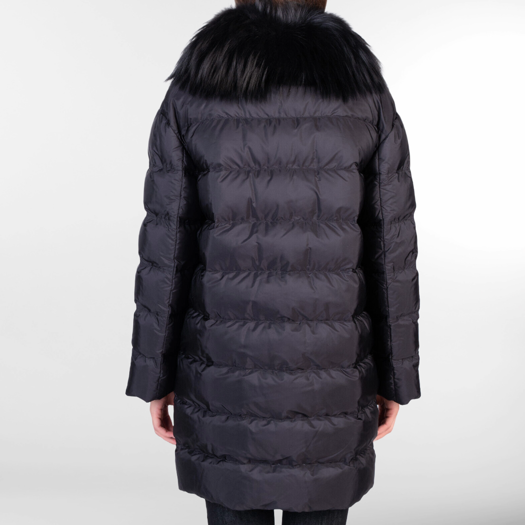 RRP £ 2220 Brand New With Tags PRADA Piumino Womens Black Down Jacket